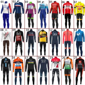Men's Long-Sleeved Cycling Jersey Sets Bike Team Spring and Autumn Clothing - Picture 1 of 32