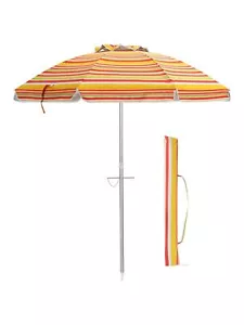 Costway 6.5FT Patio Beach Umbrella Sun Shade Tilt W/Carry Bag,Yellow - Picture 1 of 11