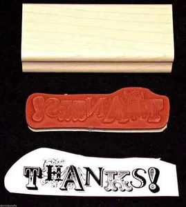 Conjunto de versos vintage de estampación de letras únicas de sello de agradecimiento sin montar - Imagen 1 de 3