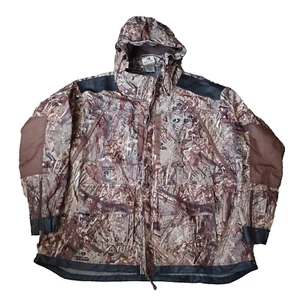 Mossy Oak Duck Blind Jacket Mens XXXL Camo Insulated Removeable Hood Hunting - Picture 1 of 24