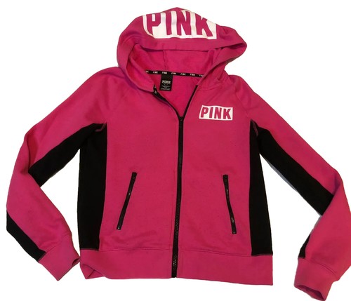 UNDERCOVER Victoria's Secret PINK Hoodie Jacket Women's Small Long Sleeve Full Zip Pink