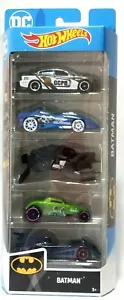 NEW 2019 HOT WHEELS DC COMICS BATMAN 5 CAR PACK BATMOBILE THE BAT RIDDLER - Picture 1 of 2