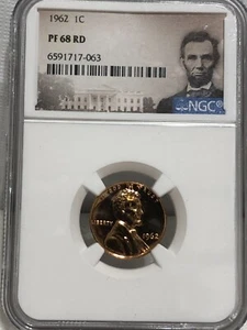 1962 Lincoln Memorial Cent NGC PF 68 RD - Picture 1 of 3