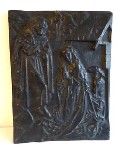 Krippe Heilige Familie Eisen Kunst Guss Relief Platte Wandplatte - Bild 1 von 8