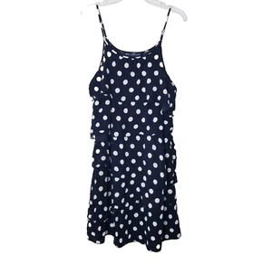 Mile Gabrielle Dress Women Size XL Tiered Black White Polka Dot - Picture 1 of 18