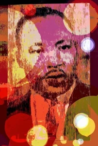 MARCO MARK -  "MARTIN LUTHER KING "  GICLEE ON CANVAS    HAND SIGNED   ED OF 10 - Picture 1 of 2