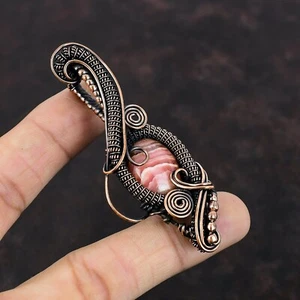 Mothers day Sale Rainbow Mystic Topaz Stone Wire Wrapped Wedding Pendant Copper - Picture 1 of 6