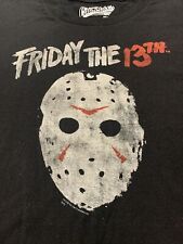 Friday The 13th Jason Hockey Mask Horror Black Cotton T-shirt 2XL XXL Old Navy