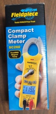 USED ONE Fieldpiece SC260 Compact Clamp Meter True RMS HVAC Multimeter w/ Magnet - Image 1 of 2