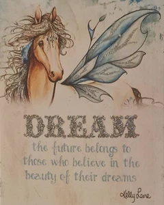 Sentiment Plaque 12x15cm Pegasus Dream - Picture 1 of 1