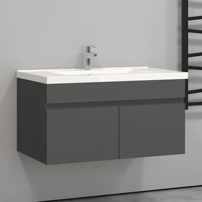 Waschtisch mit Unterschrank Badmöbel Set Waschbecken Unterschrank 60 80 100 120 - Bild 1 von 4