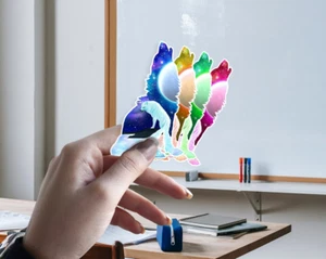 Arctic Wolf Howling At Moon Sticker - Sticks to any smooth surface - Bild 1 von 11