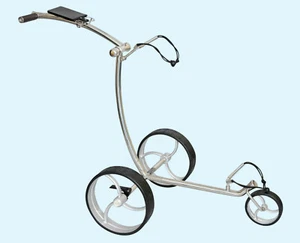 AVALON Edelstahl Golftrolley * Räder silber * 3-Rad Golftrolley - Bild 1 von 1