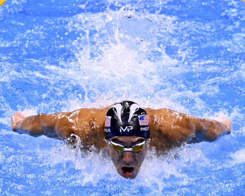 Foto 8x10 MICHAEL PHELPS Natación Campeón Mundial Medalla de Oro Río Foto 1 de 1