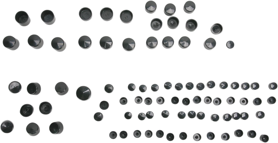 Kit de cubierta de perno Drag Specialties estándar/motor negro Harley Dyna 1999-2005 Foto 1 de 1