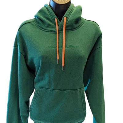 North Face Hoodie Womens Small Green Sweatshirt Pullover Kangaroo Pockets Sporty - Image 1 of 4