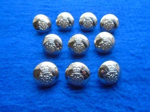 10 X INTELLIGENCE CORPS 19MM ANODISED GOLD BUTTONS WITH BRASS BACKS GAUNT LONDON - Picture 1 of 4