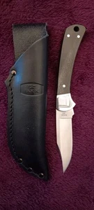 Buck April 2024 BOTM 152 Fixed Ranger - Ebony Wood - Satin S35VN with Sheath - Picture 1 of 6