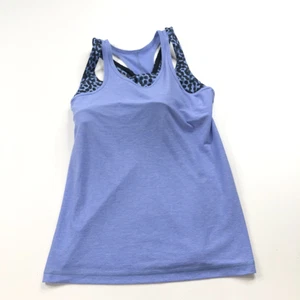 Lululemon M/L Sports Bra Athleisure Tennis Pullover Tank Top Blue Purple MINT - Picture 1 of 5
