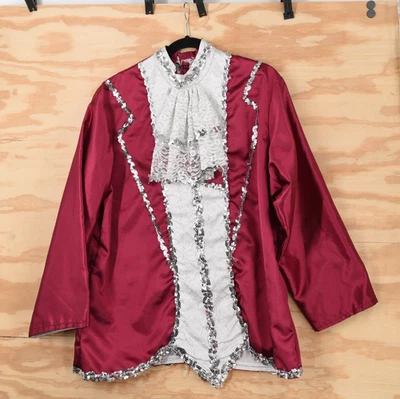 Специальный Mardi Gras Krewe Regency барокко кружева оборки блестки костюм верхний размер L - Изображение 1 из 4