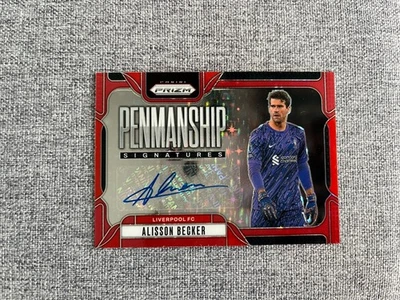 2024-25 Panini Prizm Premier League Alisson Becker Red Stars Auto SP - Image 1 of 2