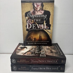 Kerri Maniscalco Book Bundle Capturing the Devil Hunting Prince Escaping Houdini - Picture 1 of 8
