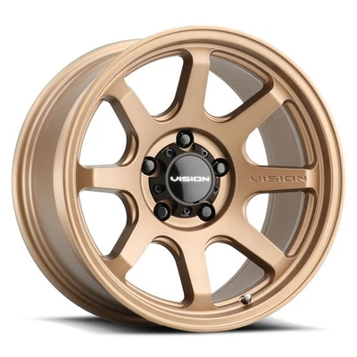 16x8 Bronze Wheels Vision 351 Flow 5x5.5/5x139.7 0 (Set of 4)  110 - Image 1 of 3