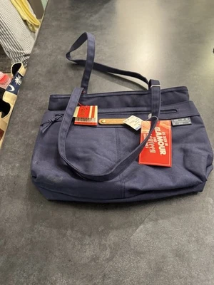 Bolso de Mano de Lona con Asa Superior Genuino Sarne Vintage Años 70 80 Bolso Nuevo de Lote Antiguo Foto 1 de 4