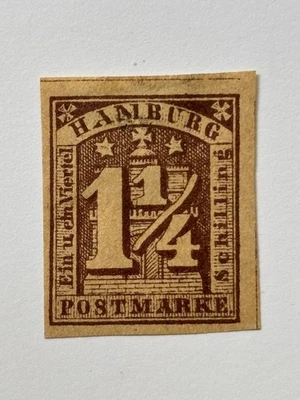 German States - Hamburg - Scott #9a (1864) MH - Free Shipping - Image 1 of 2