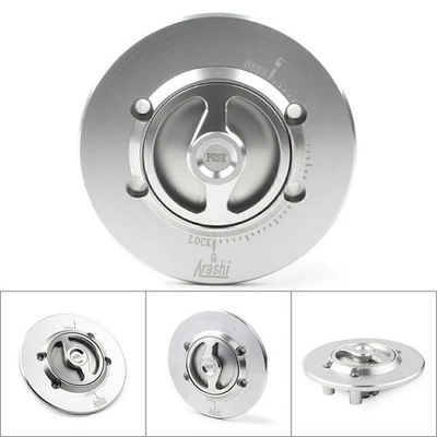 Cubierta de tapa de tanque de combustible CNC para BMW S1000RR 10-18 S1000R 15-18 HP2 SPORT plateada Foto 1 de 4