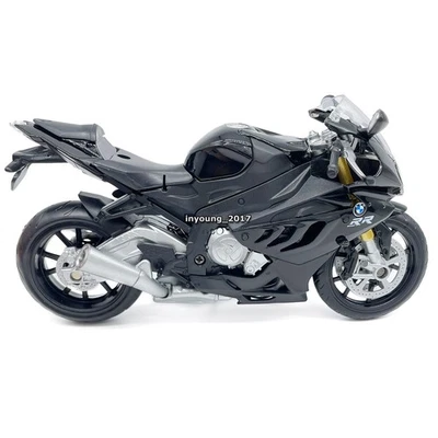 1/12 Scale BMW S1000RR Motorcycle Model Diecast Toy Vehicle Motorbike Toys Black - Image 1 of 4