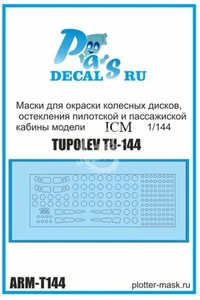 Tupolev TU-144 ICM  - MASKI 1/144 Pas-Decals - Imagen 1 de 1