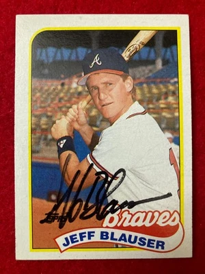 ЖЕСТКИЙ! Карта с автографом Джеффа Блаузера 1989 TOPPS NO83 Atlanta Braves - Изображение 1 из 4