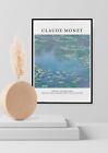 Claude Monet Water Lillies Impressionist Painting Poster Wall Art Print A3 A4 A5