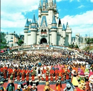Castello di Cenerentola con dipendenti Walt Disney World Resort FL cartolina d'epoca - Foto 1 di 4