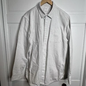 Vans Mens Button Up Shirt Size XL White Snap Button - Picture 1 of 16