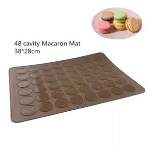 48Cavity Silicone Macaron Pastry Cookie Oven Baking Mat Sheet - Picture 1 of 3