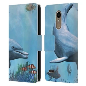 OFFICIAL SIMONE GATTERWE DOLPHINS LEATHER BOOK WALLET CASE COVER FOR LG PHONES 1 - Picture 1 of 7