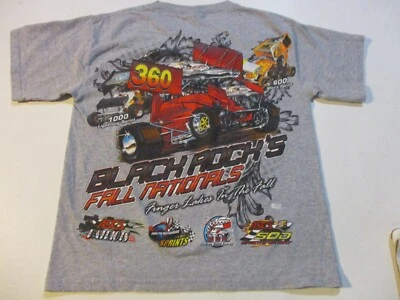 CAMISETA BLACK ROCK'S 2010 NACIONALES MICRO SPRINT DIRT COCHES DE CARRERAS JUVENIL S NASCAR Foto 1 de 4
