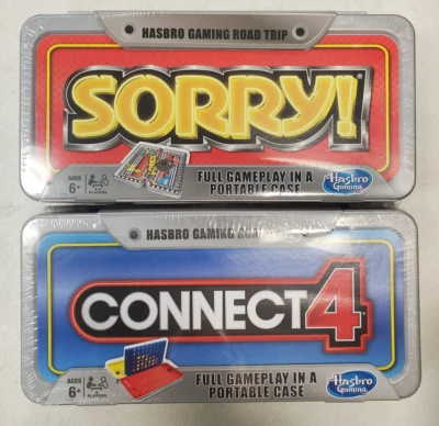 2 Pk: Connect 4 & Sorry! Classic Games Road Trip Travel Edition (0733/0672) F6A - Image 1 of 4