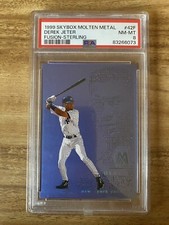 1999 Skybox Molten Metal #42 Derek Jeter Fusion Sterling #/500 PSA 8 NM-MT