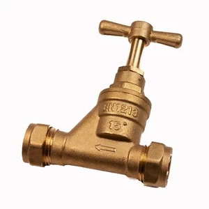 15mm Brass Stopcock Compression CxC Stop Tap BS1010 - Picture 1 of 1