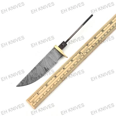 CUSTOM HAND FORGD Damascus Steel Rat Tail Blank Blade for EDC  Knife Making 4297 - Image 1 of 4