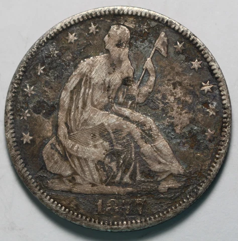 1877 Seated Half Dollar DU639 Cover