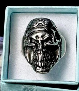 Stainless Steel Skull Head Ring Size 9 # 310 - Picture 1 of 1