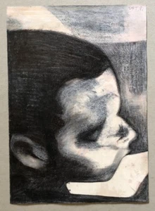 Thomas Rieck, Gesicht, Zeichnung, 1999, handsigniert und datiert - Picture 1 of 1