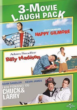 3-Movie Laugh Pack: Happy Gilmore/Billy Madison/I Now Pronounce You Chuck  Larry (DVD, 2014, 2-Disc Set)