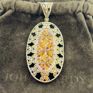John HARDY 925 Silver 18K Gold Citrine BATU KAWUNG 3 Butterfly Pendant Enhancer - Picture 1 of 23