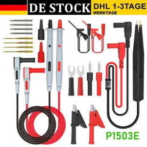 Multimeter 1000V 10A Messkabel Messleitung Prüfkabel Prüfspitzen Krokodilklemme - Bild 1 von 12