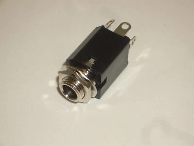 SWITCHCRAFT 112A 1/4" MONO TS AUDIO MICROPHONE PANEL JACK CONNECTOR SWITCHED TIP - Image 1 of 2